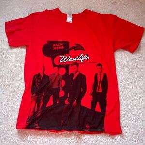 Vintage 2008 Westlife back home tour t shirt men’s unisex size large boyband red